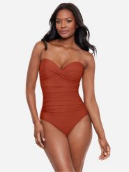 Miraclesuit Strój kąpielowy Madrid 6516657 Pomarańczowy. Brązowe stroje jednoczęściowe Miraclesuit, bez wzorów, z syntetyku. Za 599.99 zł.