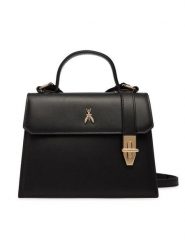 Patrizia Pepe Torebka 8B0326/L061-K103 Czarny. Czarne listonoszki Patrizia Pepe, bez wzorów, ze skóry, bez dodatków. Za 1,129.00 zł.