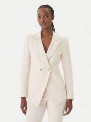 Rinascimento Marynarka CFC0128646003 Beżowy Slim Fit. Brązowe marynarki i żakiety Rinascimento, l, bez wzorów, z syntetyku, bez ramiączek. Za 779.99 zł.