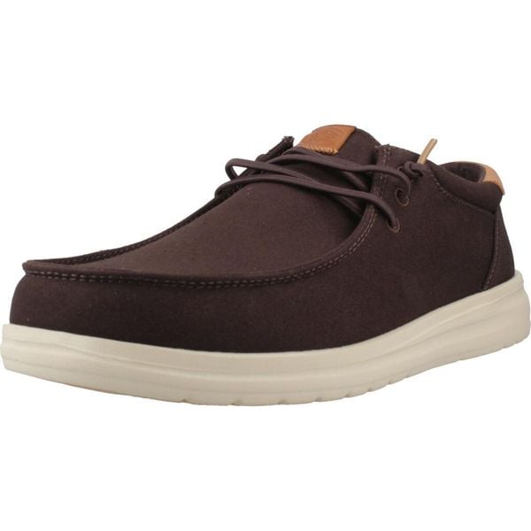Buty HEY DUDE PAUL CANVAS Brązowy. Brązowe buty trekkingowe Hey dude, z tkaniny, bez zapięcia. Za 286.99 zł.