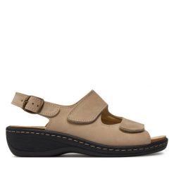 Sandały Dr. Brinkmann. Brązowe sandały Dr. Brinkmann, bez wzorów, bez obcasa, na płaskiej podeszwie, bez zapięcia. Za 549.99 zł.