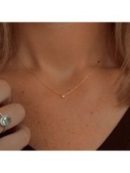 OR Carats Złoty naszyjnik z diamentami - dł. 40 cm rozmiar: onesize. Żółte naszyjniki OR Carats, z materiału, z diamentem, złote. Za 956.99 zł.