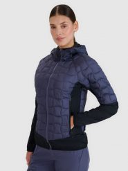 4F Kurtka puchowa trekkingowa z wypełnieniem Primaloft Black Insulation damska - szara XS. Szare kurtki 4f, l, bez wzorów, z dzianiny, bez kaptura, trekkingowe, primaloft. W wyprzedaży za 349.99 zł.