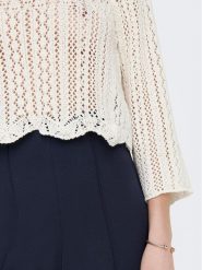 ONLY Sweter 15233173 Biały Regular Fit. Białe swetry ONLY, xl, bez wzorów, z syntetyku, bez ramiączek. Za 89.99 zł.