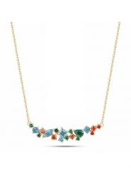 Les Favorites Pozłacany naszyjnik z elementem ozdobnym - dł. 40 cm rozmiar: onesize. Żółte naszyjniki Les Favorites, z materiału, z cyrkonią, pozłacane. Za 100.99 zł.