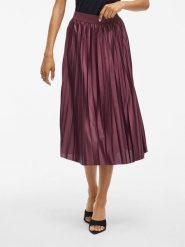 Vila Spódnica "Vinitban" w kolorze bordowym rozmiar: S. Czerwone spódnice Vila, s, bez wzorów, midi. Za 79.03 zł.