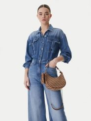 Guess Torebka J5BZ09 WFV20 Brązowy. Brązowe torebki klasyczne Guess, z aplikacjami, z materiału, bez dodatków. Za 209.99 zł.