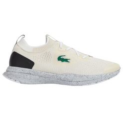 Buty do chodzenia damskie Lacoste Neo Run. Białe buty do biegania Lacoste, bez wzorów, z gumy, bez zapięcia, do biegania. Za 267.00 zł.