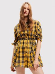 Desigual Sukienka koszulowa Verona 22WWVW69 Żółty Regular Fit. Żółte sukienki Desigual, l, bez wzorów, z bawełny, bez kołnierzyka, bez ramiączek, koszulowe. Za 259.99 zł.