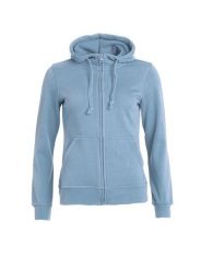 Clique Basic Hoody Full Zip Women - Lekka bluza z kapturem – light blue. Niebieskie bluzy CLIQUE, xs, bez wzorów, z bawełny, bez ramiączek, z kapturem. Za 187.61 zł.