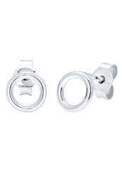 Elli Damskie kolczyki sztyfty Circle Geo Minimal Basic w srebrze 925 Sterling Silver Kolczyki 1 ct. Szare kolczyki Elli, srebrne. Za 203.99 zł.