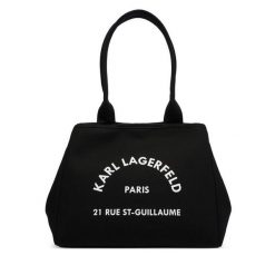 Torebka KARL LAGERFELD. Czarne shopper bag KARL LAGERFELD, bez wzorów, bez dodatków. Za 549.99 zł.