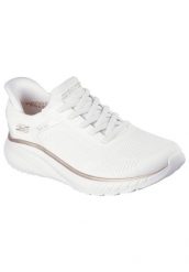 Buty SKECHERS BOBS SQUAD CHAOS Biały. Białe buty do biegania Skechers, bez wzorów, z materiału, bez zapięcia, do biegania. Za 315.99 zł.