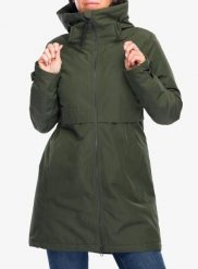 Płaszcz ocieplany damski Didriksons Helle Parka 5. Zielone płaszcze Didriksons, m, bez wzorów, z materiału, eleganckie, bez kaptura. Za 593.99 zł.
