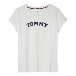 Tommy Hilfiger Ladies T-Shirt Varsity Cn Tee Ss Logo White Uw0Uw01315-100 (Rozmiar S). T-shirty marki Tommy Hilfiger. W wyprzedaży za 133.00 zł.