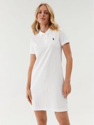Polo Ralph Lauren Sukienka codzienna Polo Shirt Shop 211799490017 Biały Regular Fit. Białe sukienki Polo Ralph Lauren, na co dzień, s, bez wzorów, z bawełny, bez kołnierzyka, bez ramiączek, proste. Za 509.99 zł.