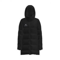 Damska długa kurtka Erima. Czarne kurtki Erima, bez wzorów, z puchu, bez kaptura. W wyprzedaży za 430.50 zł.