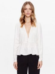 Bruuns Bazaar Bluzka Cuckoo Ingrid BBW3329 Biały Regular Fit. Białe bluzki Bruuns Bazaar, bez wzorów, z wiskozy, bez kołnierzyka, bez ramiączek. Za 329.99 zł.