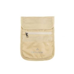 Saszetka turystyczna Passport Pouch. Brązowe nerki i saszetki Bergson, bez wzorów, z materiału, duże, bez dodatków. Za 47.99 zł.