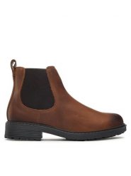 Clarks Sztyblety Orinoco2 Lane 261747824 Brązowy. Brązowe botki Clarks, bez wzorów, z nubiku, bez obcasa, na płaskiej podeszwie, bez zapięcia. Za 299.99 zł.