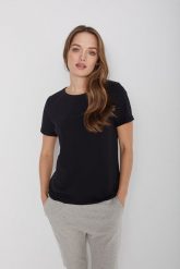 T-SHIRT TINA CZARNY S - Flawless. Czarne t-shirty sportowe Flawless, s, bez wzorów, z bawełny, bez ramiączek. Za 90.00 zł.