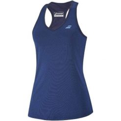 Koszulka tenisowa damska Babolat Play. Niebieskie t-shirty sportowe BABOLAT, s, bez wzorów, z materiału, bez ramiączek, tenisowe. Za 77.99 zł.