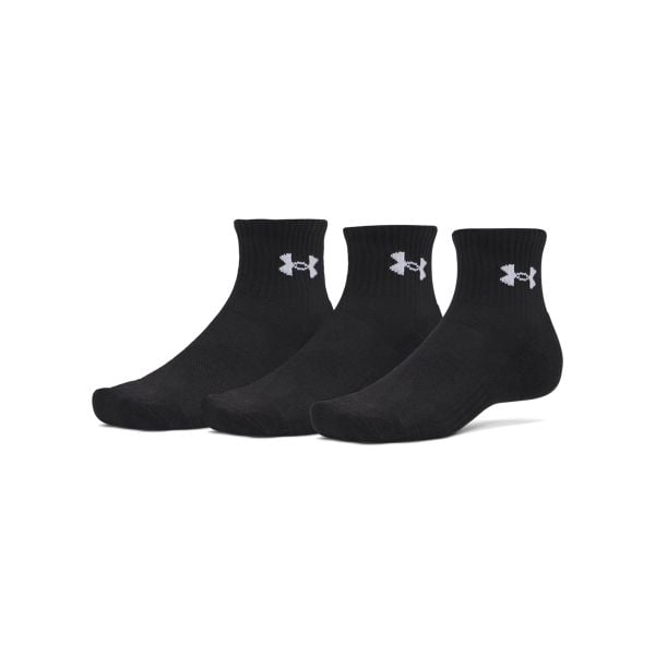 Under Armour UA PERFORMANCE COTTON 3P QTR Skarpety unisex. Czarne skarpetki Under Armour, bez wzorów, z bawełny. W wyprzedaży za 45.99 zł.