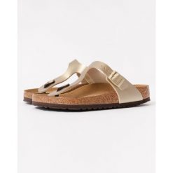 Japonki damskie Birkenstock Gizeh. Żółte japonki Birkenstock, bez wzorów, z materiału, sportowe. Za 390.55 zł.