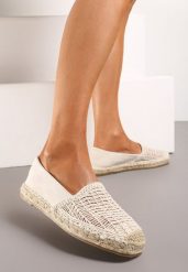 Beżowe Płaskie Espadryle z Ekozamszu Ozdobione Jutą Lemiala. Brązowe espadryle Renee, z aplikacjami, z jeansu, klasyczne, bez obcasa, na obcasie. W wyprzedaży za 71.99 zł.