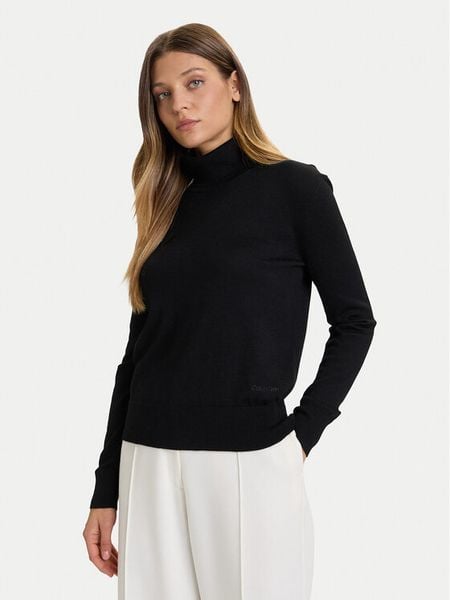 Calvin Klein Golf LV044D371G Czarny Regular Fit. Czarne swetry Calvin Klein, xxl, bez wzorów, z syntetyku, bez ramiączek. Za 329.99 zł.