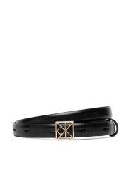 Calvin Klein Pasek Damski Emblem Buckle 15Mm Fixed Smooth LV04F7061G Czarny. Czarne paski Calvin Klein, bez wzorów, ze skóry. Za 229.99 zł.