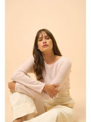 Just Cashmere Kaszmirowy sweter "Vivian" w kolorze jasnoróżowym rozmiar: XL. Różowe swetry Just Cashmere, xl, bez wzorów, z kaszmiru, bez ramiączek. Za 274.24 zł.