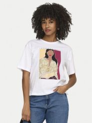 ONLY T-Shirt Susan 15372179 Biały Regular Fit. Białe t-shirty ONLY, m, bez wzorów, z bawełny, bez kołnierzyka, bez ramiączek. Za 89.99 zł.