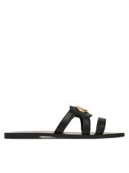 Liu Jo Klapki Saba 11 SA5083 P0102 Czarny. Czarne klapki Liu Jo, bez wzorów, ze skóry, bez obcasa, bez zapięcia. Za 279.99 zł.