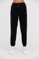 JUICY COUTURE Czarne damskie spodnie dresowe Lilian Jogger, Rozmiar XS. Czarne spodnie dresowe Juicy Couture, bez wzorów, z dresówki. W wyprzedaży za 259.99 zł.