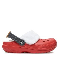 Klapki Crocs. Czerwone klapki Crocs, bez wzorów, bez obcasa, bez zapięcia. Za 269.99 zł.