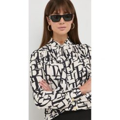 Elisabetta Franchi bluzka damska kolor beżowy wzorzysta. Brązowe bluzki Elisabetta Franchi, bez wzorów, bez kołnierzyka, bez ramiączek. Za 1,559.90 zł.