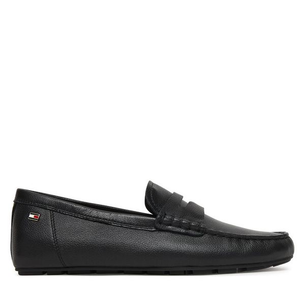 Mokasyny Tommy Hilfiger. Czarne mokasyny Tommy Hilfiger, bez wzorów. Za 350.99 zł.