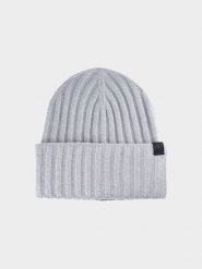 4F Czapka zimowa damska - szara M. Szare czapki zimowe 4f, bez wzorów, z elastanu, klasyczne. W wyprzedaży za 29.99 zł.