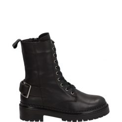 KLASYCZNE BOTKI ZE SKÓRY 1024-196 BLACK. Czarne botki Venezia, bez wzorów, ze skóry, klasyczne, bez obcasa, bez zapięcia. Za 339.00 zł.