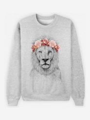 WOOOP Bluza "Festival Lion" w kolorze szarym rozmiar: XL. Szare bluzy Wooop, xl, bez wzorów, bez kaptura. Za 110.29 zł.