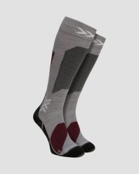 Skarpety unisex X-Socks Ski Discover Merino Otc Silver Grey G412. Szare skarpetki X-Socks, bez wzorów, ze skóry. Za 169.99 zł.