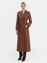 Bardot Płaszcz przejściowy 59899JB5 Brązowy Regular Fit. Brązowe płaszcze Bardot, l, bez wzorów, ze skóry, bez kaptura. Za 1,019.00 zł.