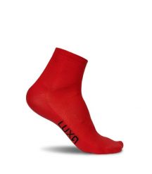 Skarpety Rowerowe Unisex Luxa Classic Short. Czerwone skarpetki LUXA, bez wzorów, z materiału. Za 49.90 zł.