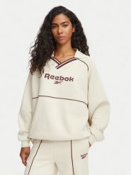 Reebok Bluza Angelica RK25685CCW Kremowy Oversize. Białe bluzy Reebok, xs, bez wzorów, z bawełny, bez kaptura. Za 199.99 zł.
