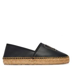 Espadryle LOVE MOSCHINO. Czarne espadryle Love Moschino, bez wzorów, bez obcasa. Za 859.99 zł.