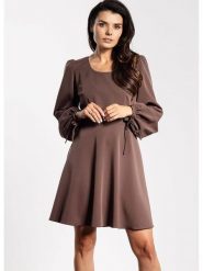 Awama Sukienka w kolorze brązowym rozmiar: L. Brązowe sukienki Awama, l, bez wzorów, bez kołnierzyka, bez ramiączek, mini. Za 148.96 zł.