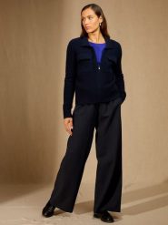 Perfect Cashmere Kaszmirowy kardigan "Sara" w kolorze granatowym rozmiar: XXL. Niebieskie swetry Perfect Cashmere, xxl, bez wzorów, z kaszmiru, bez ramiączek. Za 630.99 zł.