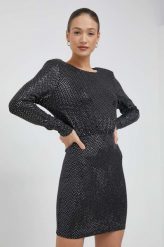 Vero Moda sukienka kolor czarny mini dopasowana. Czarne sukienki Vero Moda, l, bez wzorów, z materiału, bez kołnierzyka, bez ramiączek, maxi, dopasowane. W wyprzedaży za 131.99 zł.