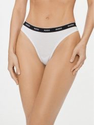 Hugo Stringi 50510622 Biały. Białe stringi Hugo, bez wzorów, z bawełny. Za 49.99 zł.